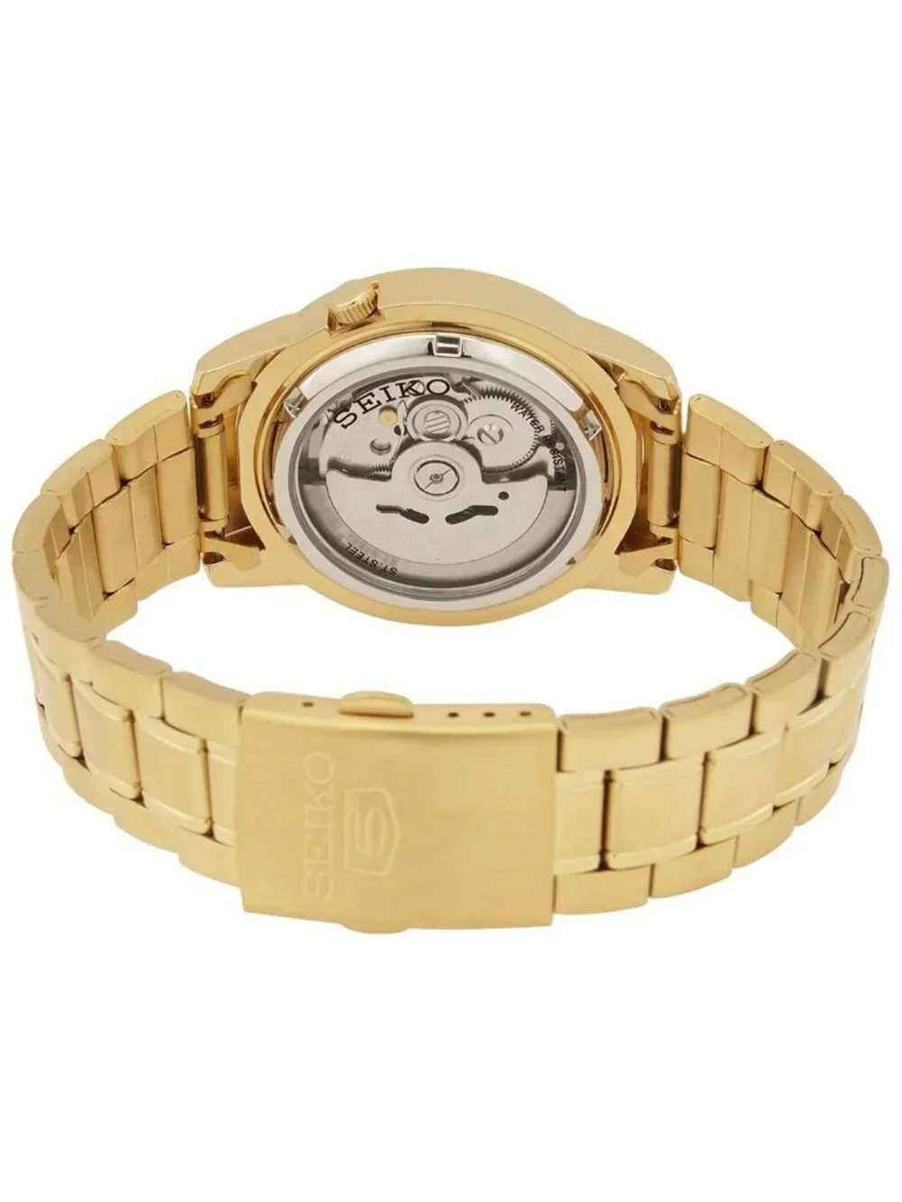 NWT Seiko 5 Automatic Gold Dial Yellow Gold-tone Men's Watch